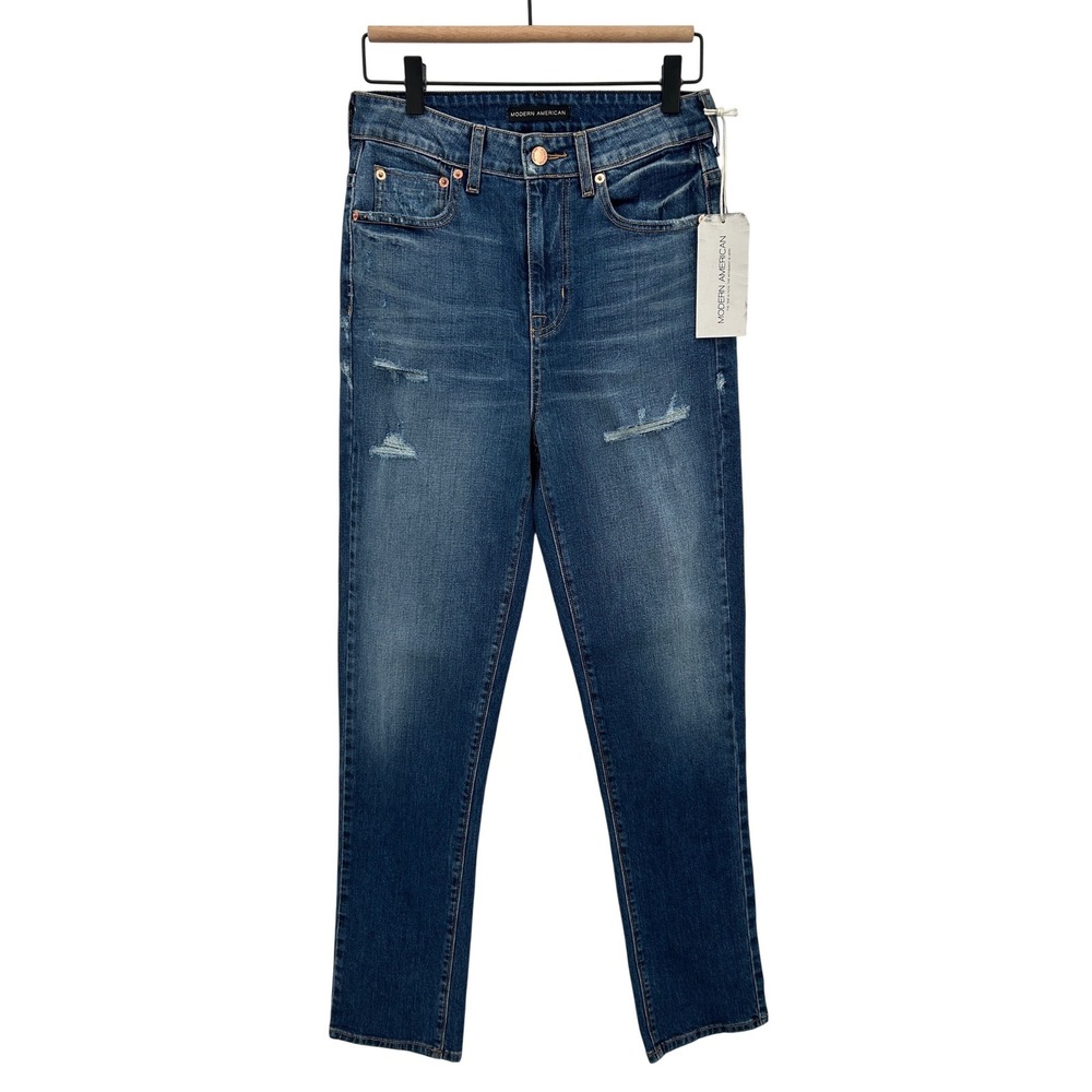 NWT‎ Modern American Anthropologie Melrose Jeans Straight Leg Denim Womens sz 28